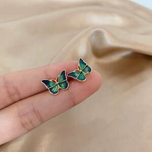 Deep Teal Blue Morpho Butterfly Earrings 🦋